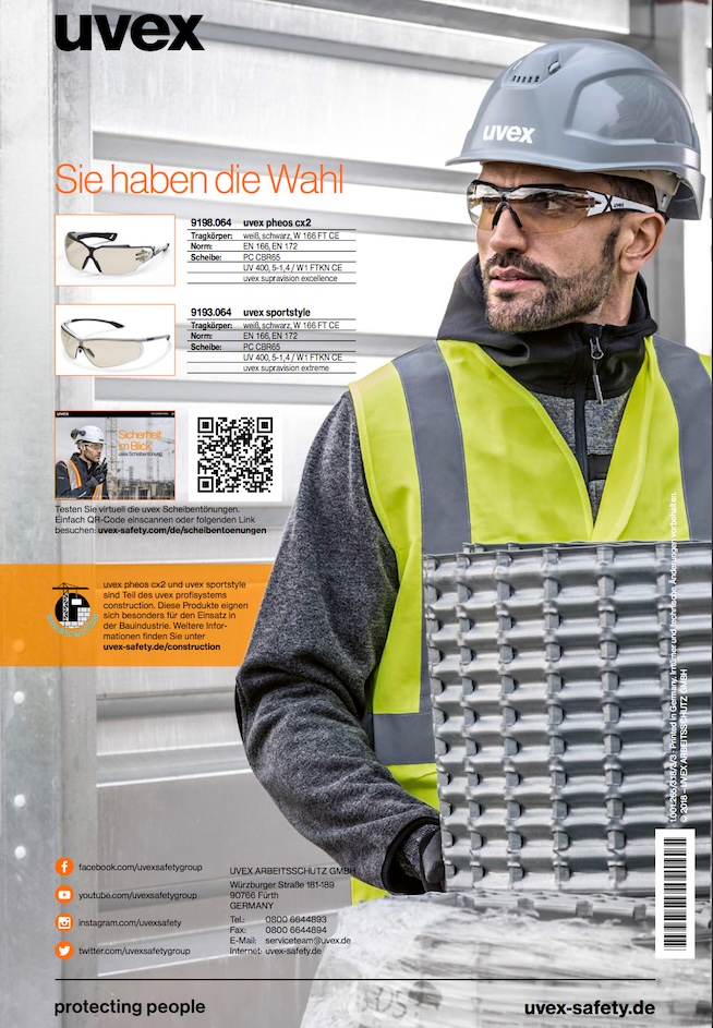 Workwear - Glasses - UVEX -Handwerker - Marcel Gregory Stock