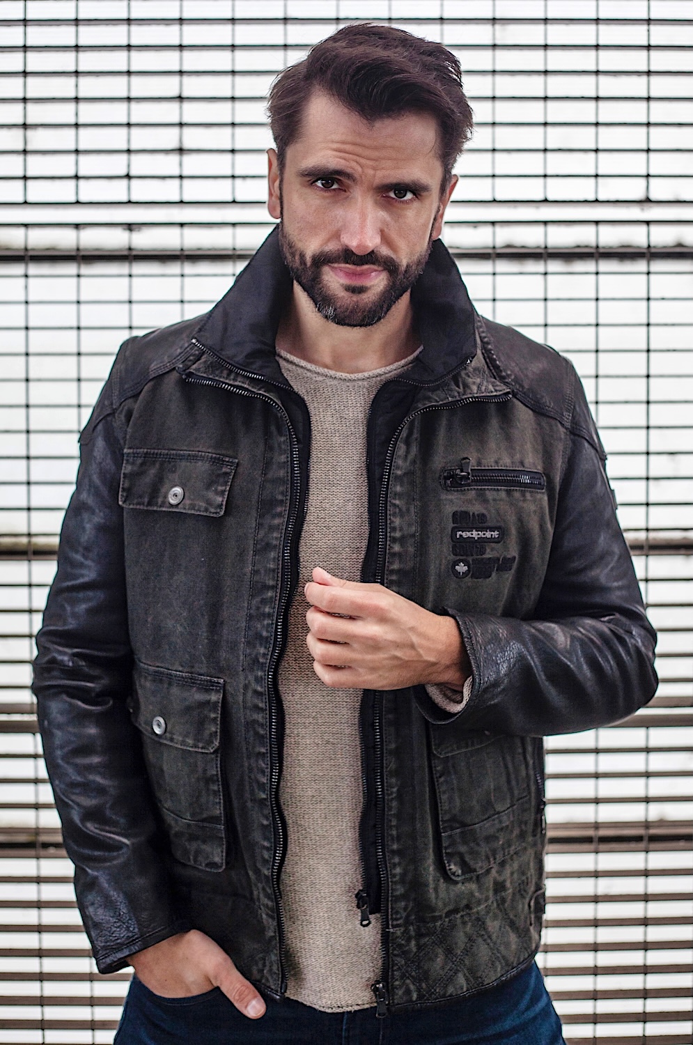 Fashion-Leatherjacket-Lederjacke-Marcel Gregory Stock