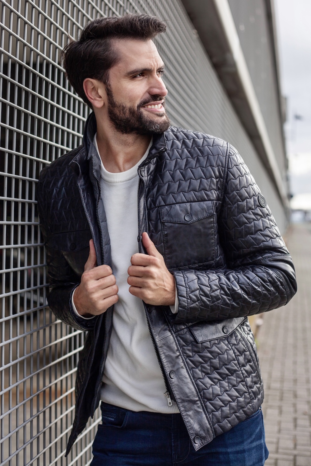 Fashion-Leatherjacket-Lederjacke-Marcel Gregory Stock