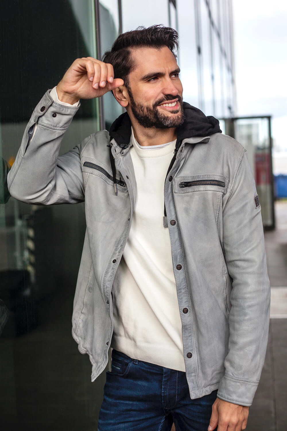 Fashion-Leatherjacket-Marcel Gregory Stock