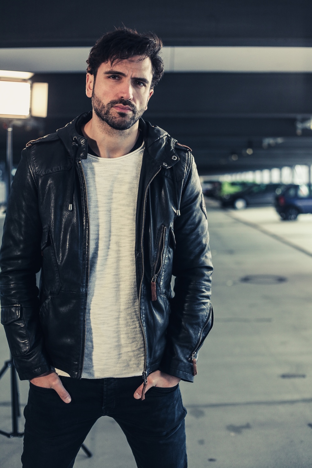 Fashion-Leatherjacket-Lederjacke-Marcel Gregory Stock