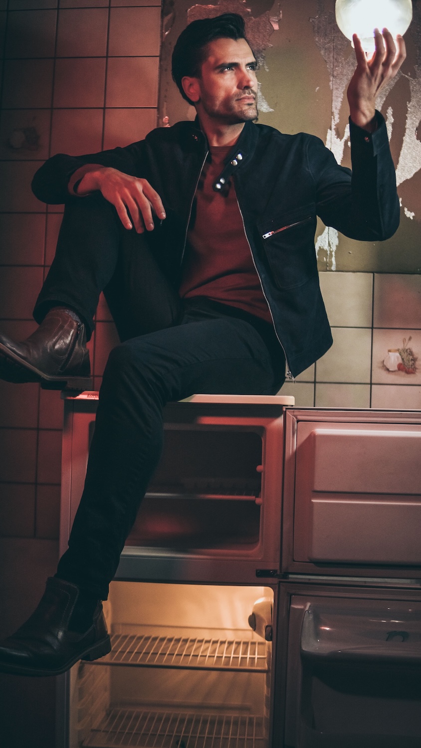 Fashion-Leatherjacket-Lederjacke-Marcel Gregory Stock