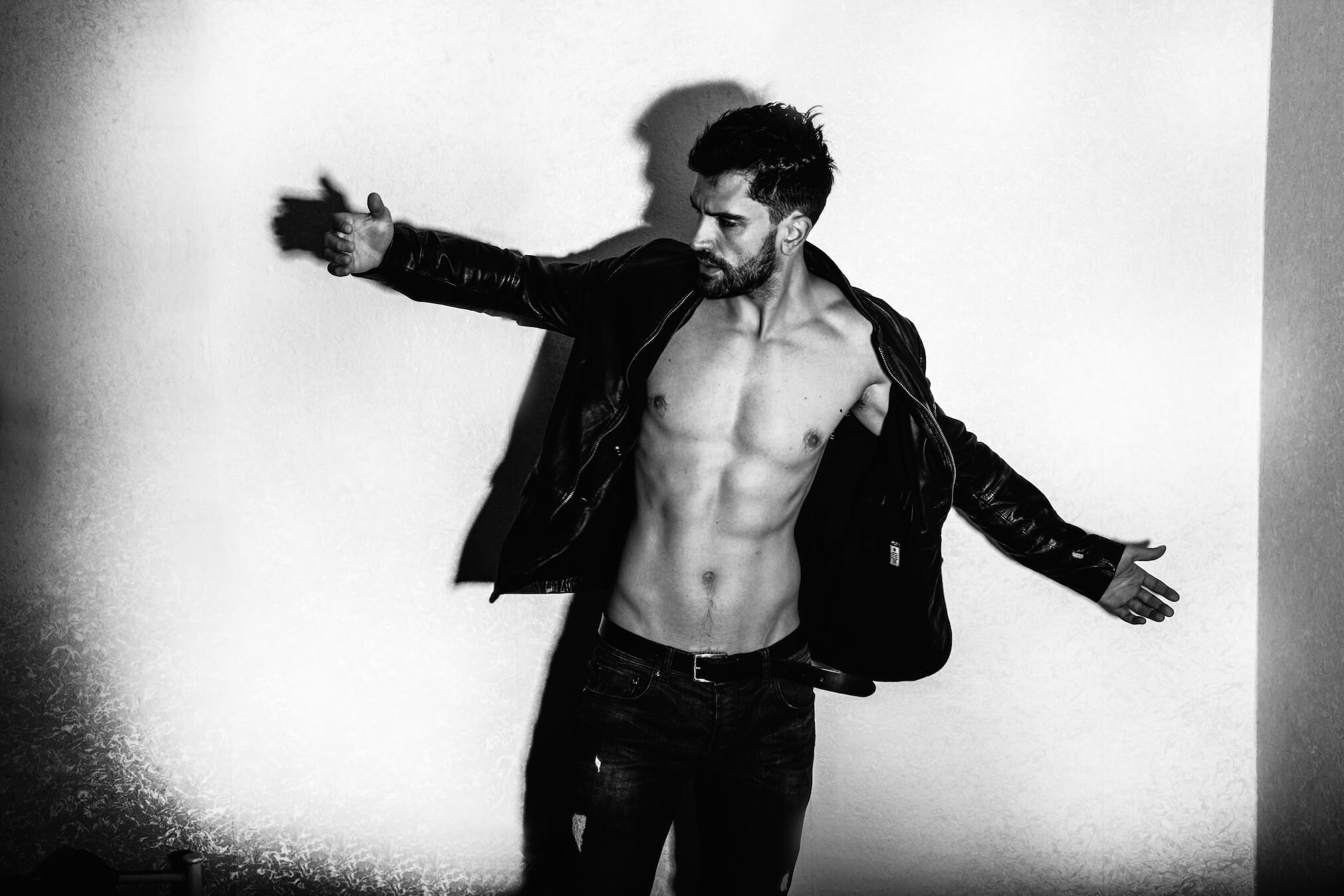 Fashion-Leatherjacket-Lederjacke-Marcel Gregory Stock